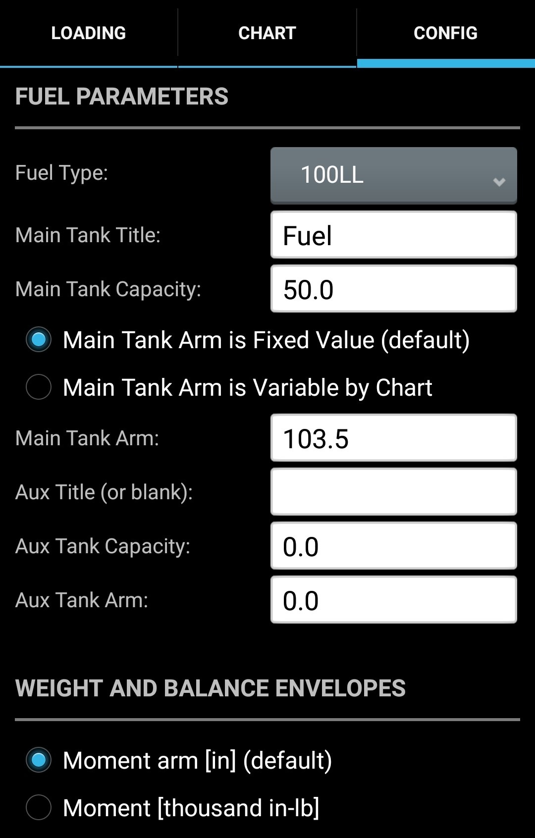 DroidEFB weight and balance tutorial | DroidEFB
