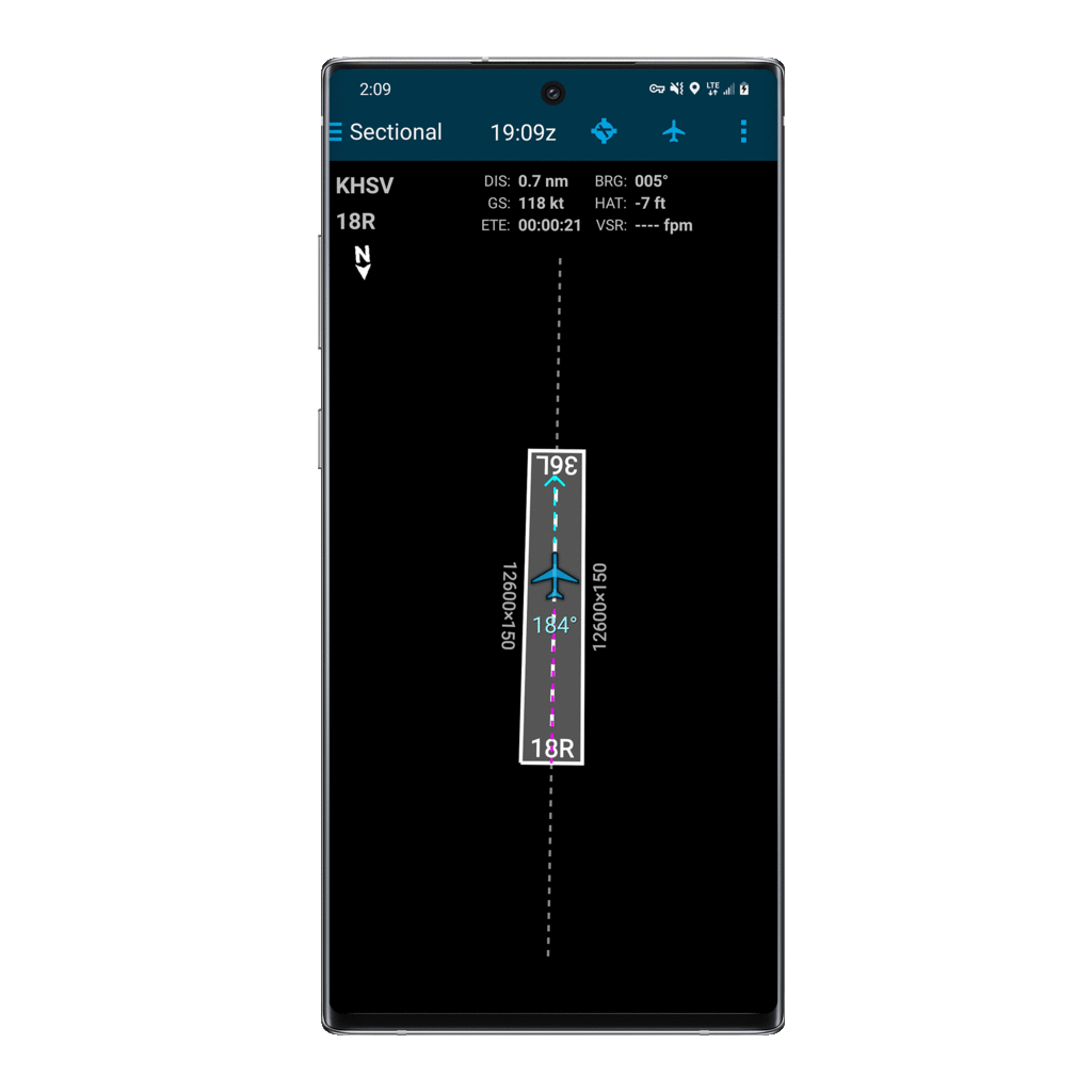Samsung Galaxy Note 10 runway finder